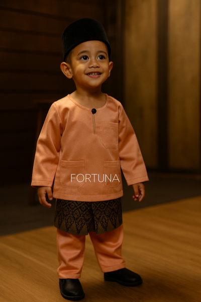 Baju Melayu Muhammad Peach