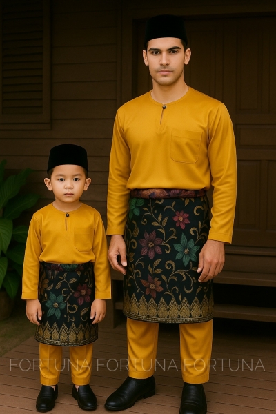 Baju Melayu Muhammad (ADULT) Mustard Gold
