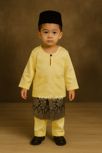Baju Melayu Muhammad Soft Yellow