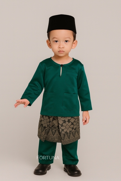 Baju Melayu Muhammad Emerald Green
