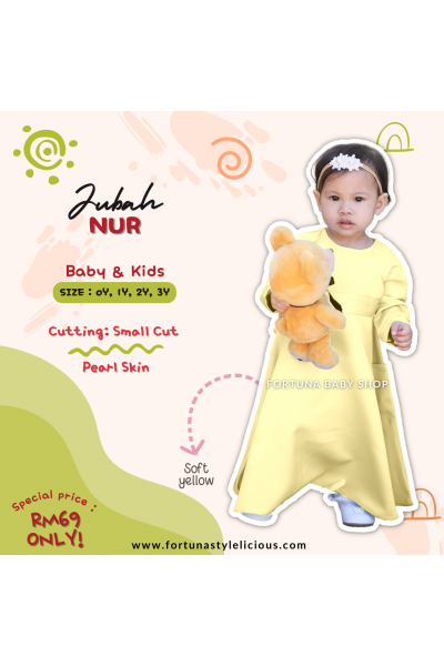 Jubah Nur Soft Yellow