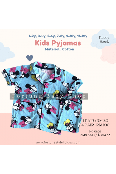 Pyjamas Minnie Mouse (tiffany blue)
