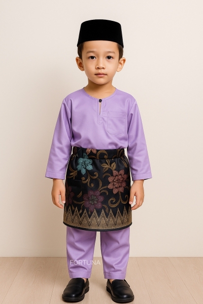 Baju Melayu Muhammad Soft Purple