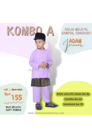 Set Baju Melayu Adam (KIDS) + Sampin + Songkok
