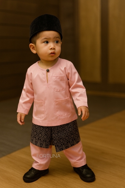 Baju Melayu Muhammad Light Pink