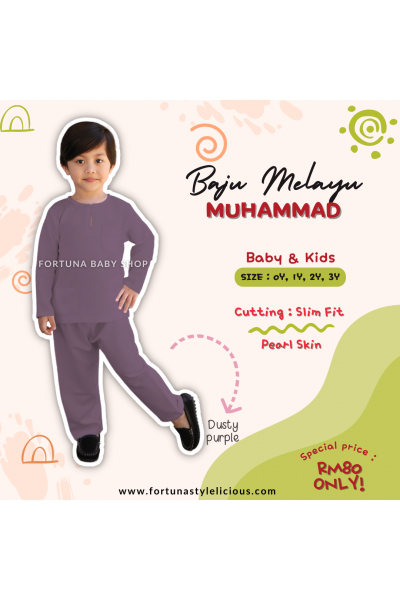 Baju Melayu Muhammad Dusty Purple Baju Melayu Muhammad Dusty Purple