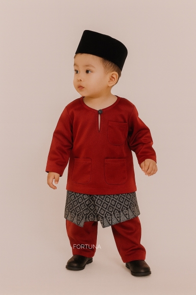Baju Melayu Muhammad Maroon