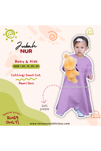 Jubah Nur Soft Purple