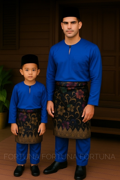 Baju Melayu Muhammad (ADULT) Royal Blue