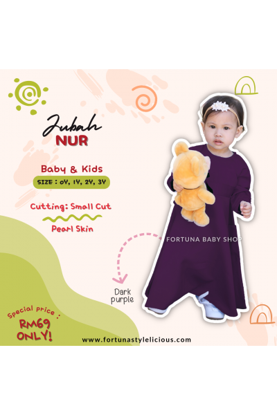 Jubah Nur Dark Purple