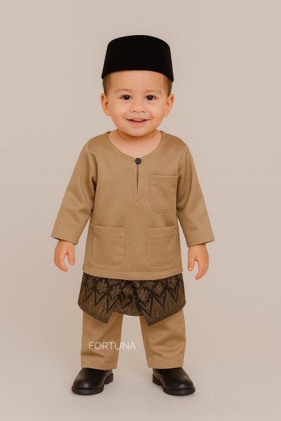Baju Melayu Muhammad Latte Brown