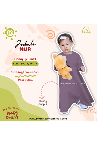 Jubah Nur Dusty Purple