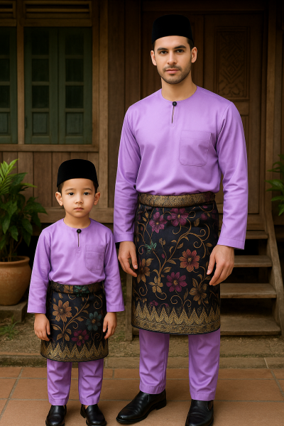 Baju Melayu Muhammad (ADULT) Soft Purple