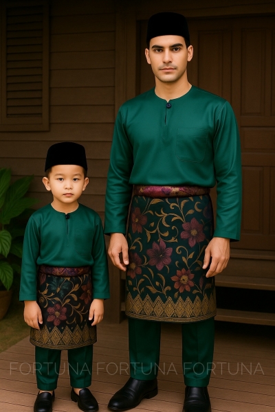 Baju Melayu Muhammad (ADULT) Emerald Green