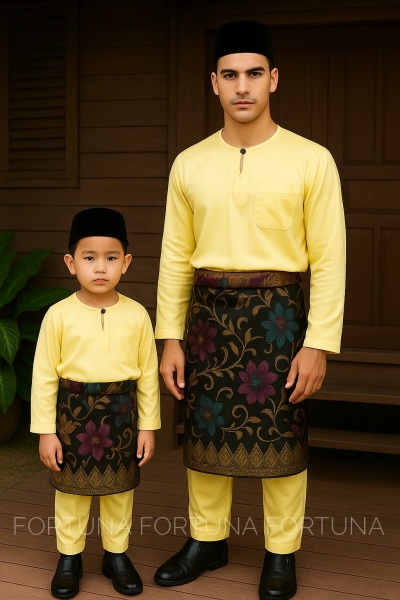 Baju Melayu Muhammad (ADULT) Soft Yellow