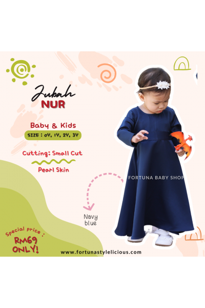Jubah Nur Navy Blue