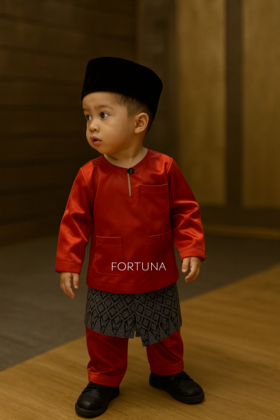 Baju Melayu Muhammad Red Chilli