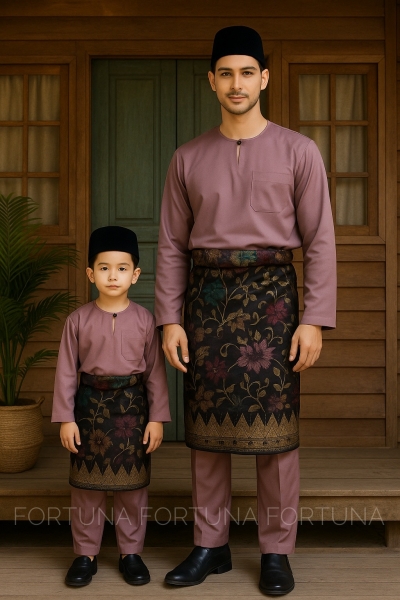 Baju Melayu Muhammad (ADULT) Dusty Purple