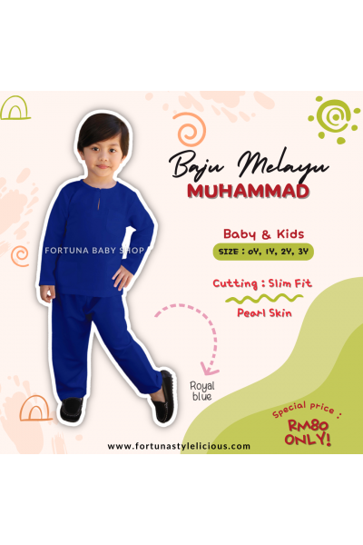 Baju Melayu Muhammad Royal Blue Baju Melayu Muhammad Royal Blue