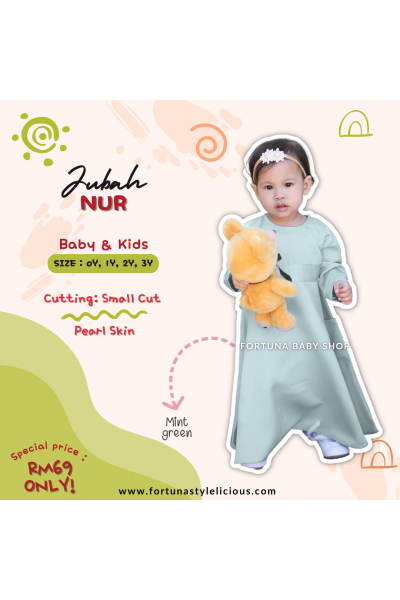 Jubah Nur Mint Green
