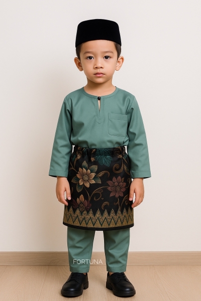 Baju Melayu Muhammad Dusty Green