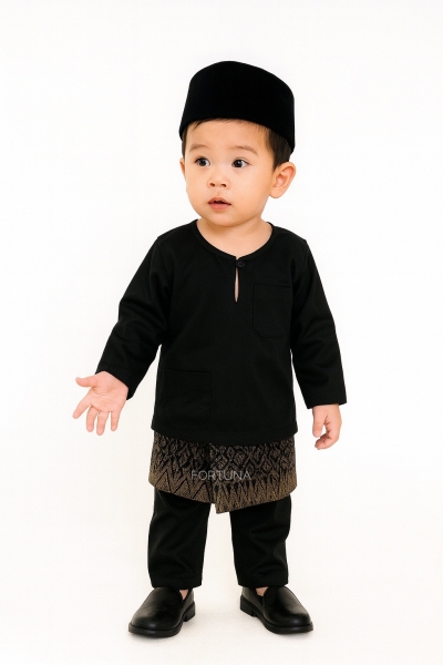 Baju Melayu Muhammad Black