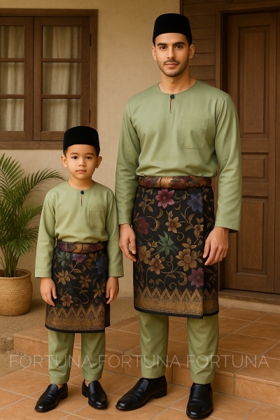 Baju Melayu Muhammad (ADULT) Sage Green