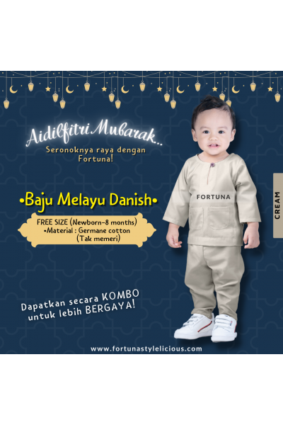 Baju Melayu Danish Cream