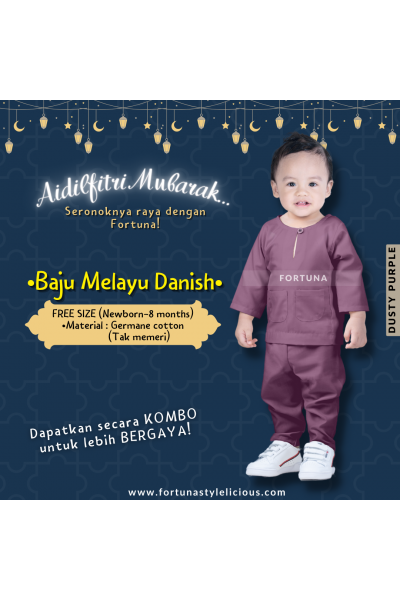 Baju Melayu Danish Dusty Purple
