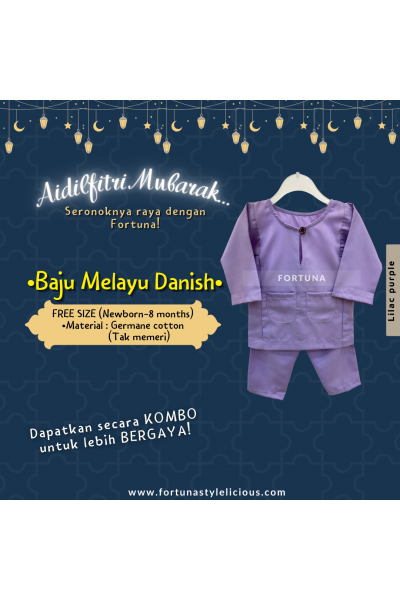 Baju Melayu Danish Lilac Purple