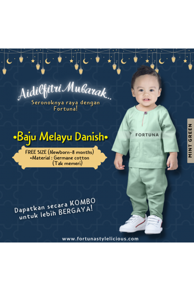 Baju Melayu Danish Mint Green