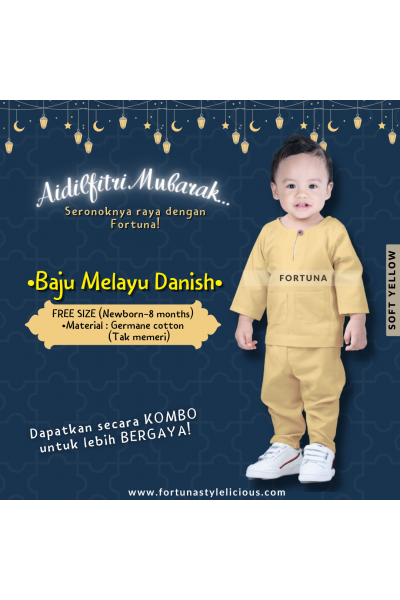 Baju Melayu Danish Soft Yellow