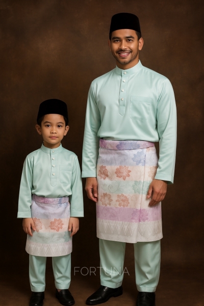 Baju Melayu Adam Adults (Mint Green)