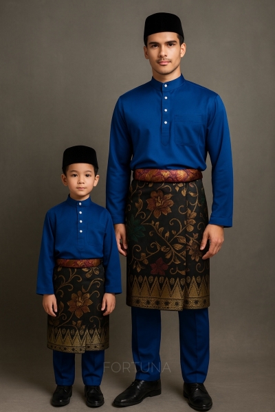 Baju Melayu Adam Adults (Royal Blue)