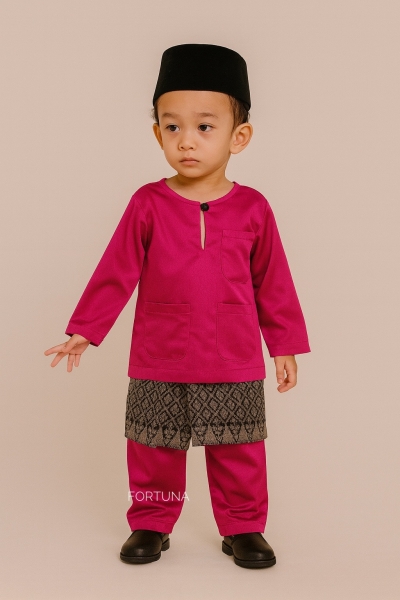 Baju Melayu Muhammad Hot Pink