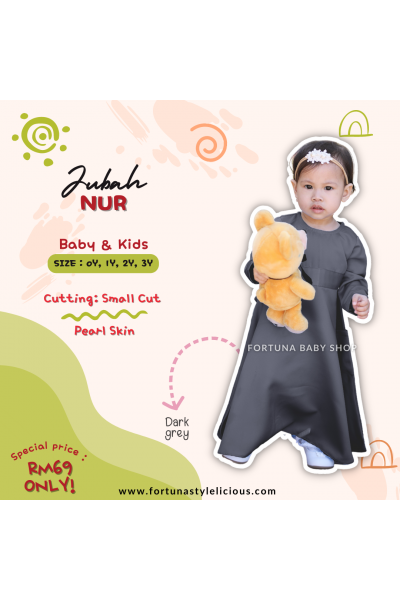Jubah Nur Dark Grey