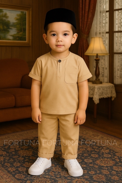 Baju Melayu Aidil - Champagne