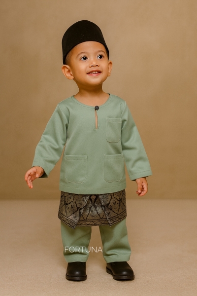 Baju Melayu Muhammad Sage Green
