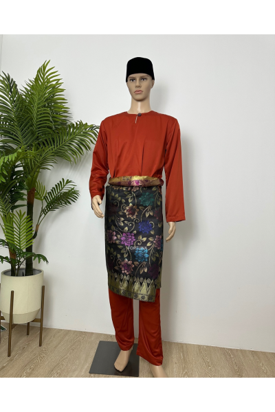 Baju Melayu Muhammad (ADULT) Brick Orange Baju Melayu Muhammad (ADULT) Brick Orange