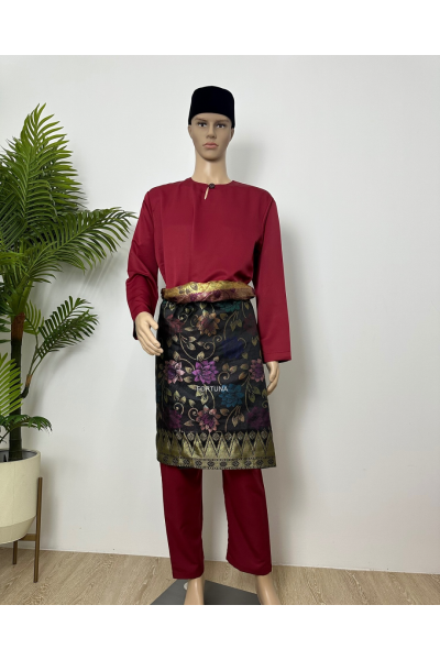 Baju Melayu Muhammad (ADULT) Maroon Baju Melayu Muhammad (ADULT) Maroon