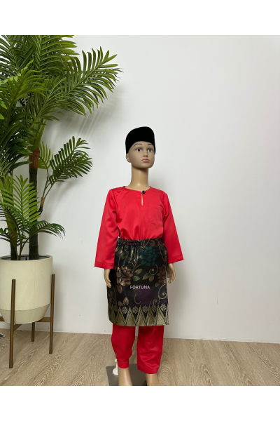 Baju Melayu Muhammad Red Chilli Baju Melayu Muhammad Red Chilli