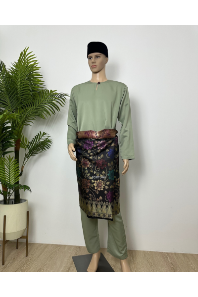 Baju Melayu Muhammad (ADULT) Sage Green Baju Melayu Muhammad (ADULT) Sage Green