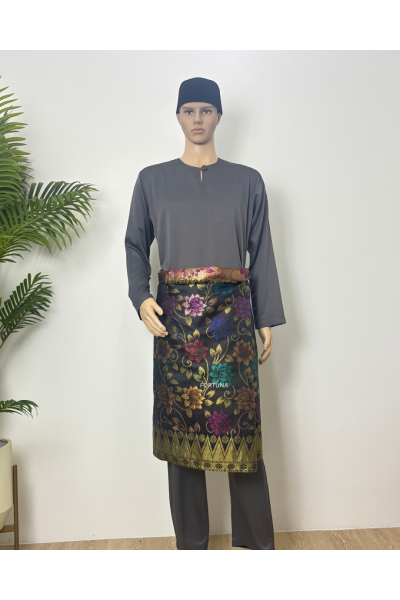 Baju Melayu Muhammad (ADULT) Dark Grey Baju Melayu Muhammad (ADULT) Dark Grey