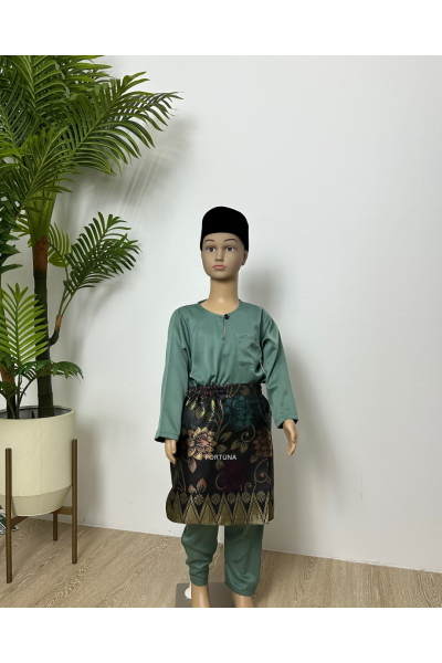 Baju Melayu Muhammad Dusty Green Baju Melayu Muhammad Dusty Green