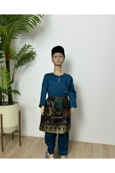 Baju Melayu Muhammad Teal Blue Baju Melayu Muhammad Teal Blue