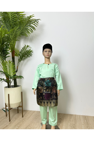 Baju Melayu Muhammad Soft Green Baju Melayu Muhammad Soft Green