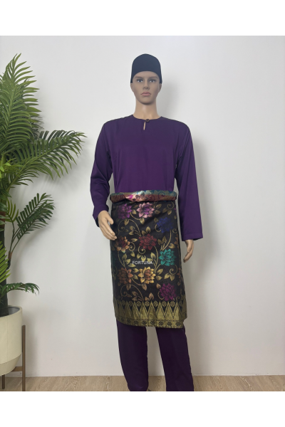 Baju Melayu Muhammad (ADULT) Dark Purple Baju Melayu Muhammad (ADULT) Dark Purple