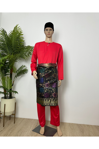 Baju Melayu Muhammad (ADULT) Red Chilli Baju Melayu Muhammad (ADULT) Red Chilli