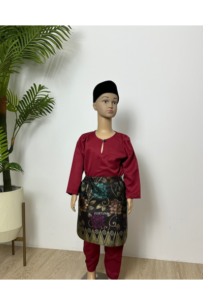 Baju Melayu Muhammad Maroon Baju Melayu Muhammad Maroon