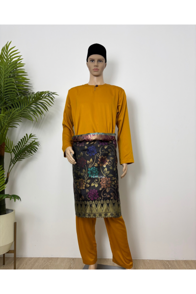 Baju Melayu Muhammad (ADULT) Mustard Gold Baju Melayu Muhammad (ADULT) Mustard Gold